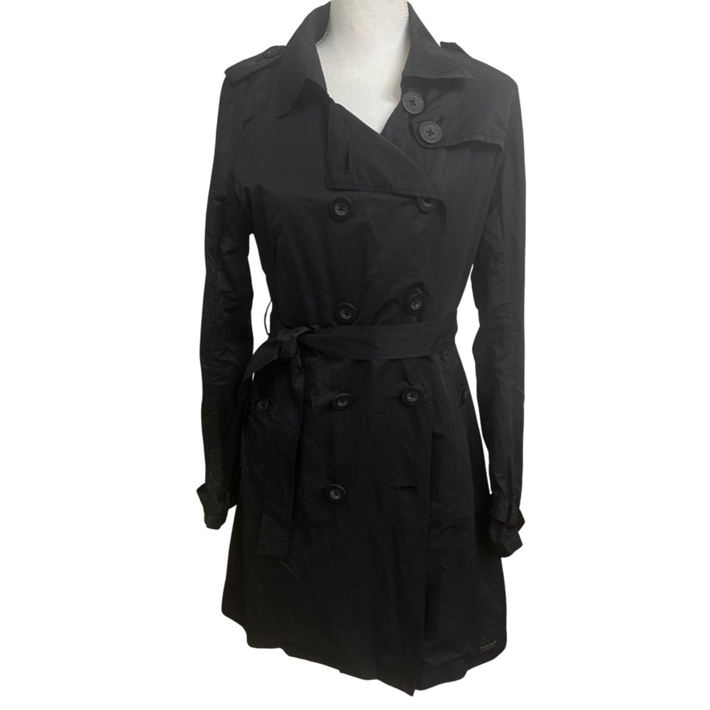 Desigual Trench Coat Black Size 46 = XXL US Designer Outdoor Wear